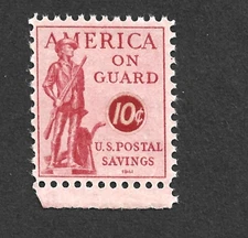 US STAMP PS11 RED BOB MINUTEMAN SAVINGS STAMP 10¢ MINT NH OG FREE SHIP