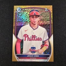 Jesus Caba 2023 Bowman Chrome 1st #BCP164 Gold Shimmer 47/50