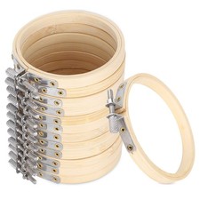 Small Embroidery Hoop, 12PCS 3.5in Wooden Embroidery Hoops Circle Cross Stitc...