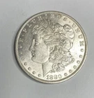 1880-O Morgan Silver Dollar Micro " O " Bright White BU+