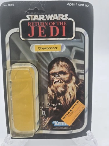 1983 Star Wars ROTJ CHEWBACCA Card Back Only W/Attached Bubble,Unpunched