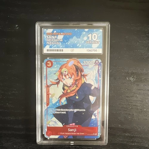 Ace Grading 10 One Piece Card Game Sanji OP10-005 SR Parallel Royal Blood