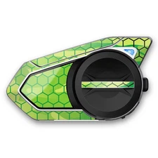 For SENA 50S Skin Protective Sticker Decal Glossy Green Hexagon