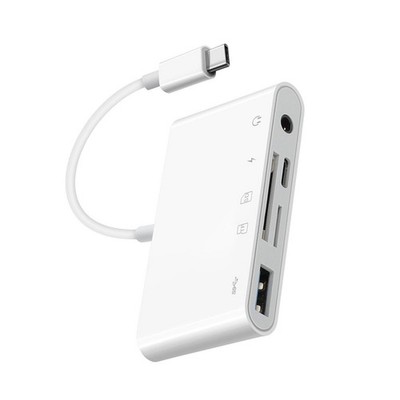USB-C Hub 5 in 1 Type C Card Reader For Micro SD SDXC CF SDHC OTG Flash Drive