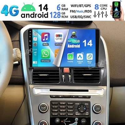 8Core 6+128G Carplay Autoradio Android 14 GPS Bluetooth für Volvo XC60 2011-2013