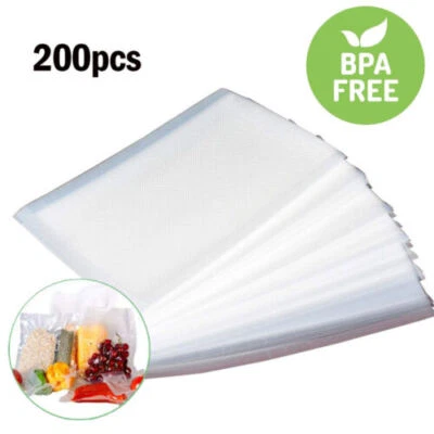 SOYANAA HEALTHY 200 Vacuum Sealer Bags 8X12" Quart Food Vac Storage for Food Saver, Seal a Meal