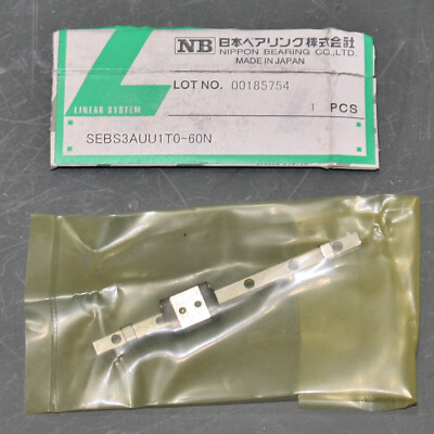 Nippon Bearing Mini Guide Assembly SEBS3AUU-1-60mm, Single Carriage Linear Guide
