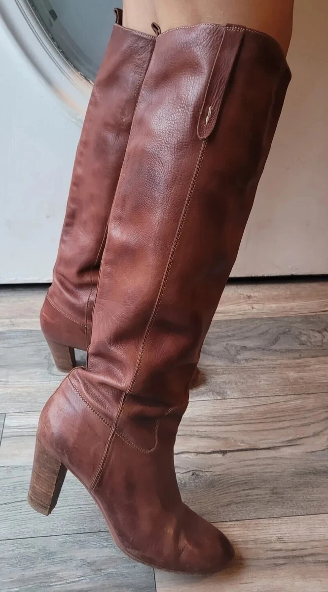 Cognac shop tall boots