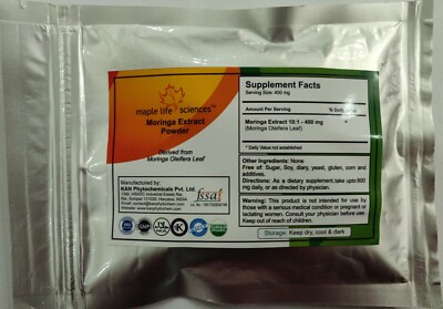 Moringa Oleifera Blattextraktpulver 10:1 Antioxidans Energie Booster