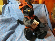 NWT Boyds Head Bean Felina B Fraidy  Black Cat  10 Inch High Sitting