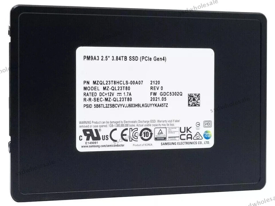 Samsung PM9A3 1.92 TB / 3.84 TB / 7.68 TB 2.5" U.2 PCIe 4.0x4 LOT SSD - Image 4 of 4