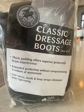 Centaur Classic Dressage Horse Boots - Set of 4 -Horse size black
