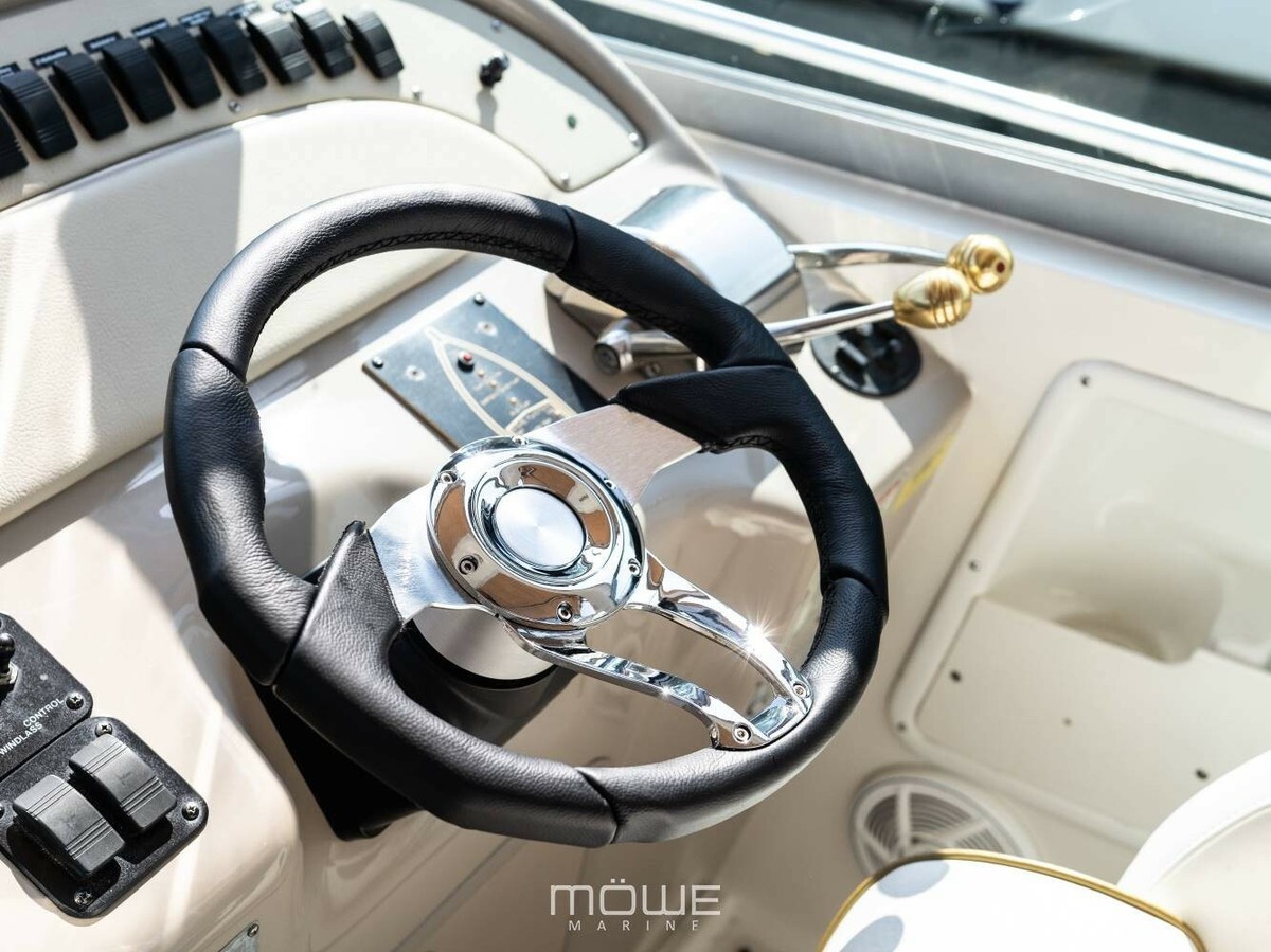 MÖWE MARINE Bootslenkrad EMDEN - Weiß Aluminium Für Teleflex/Ultraflex Lenkungen