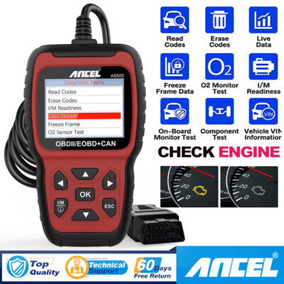 ANCEL Car Diagnostic Tool OBD2 Scanner Code Reader Turn off Engine Warning Light