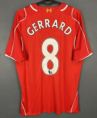 MEN'S STEVEN GERRARD FC LIVERPOOL 2014/2015 SOCCER FOOTBALL SHIRT