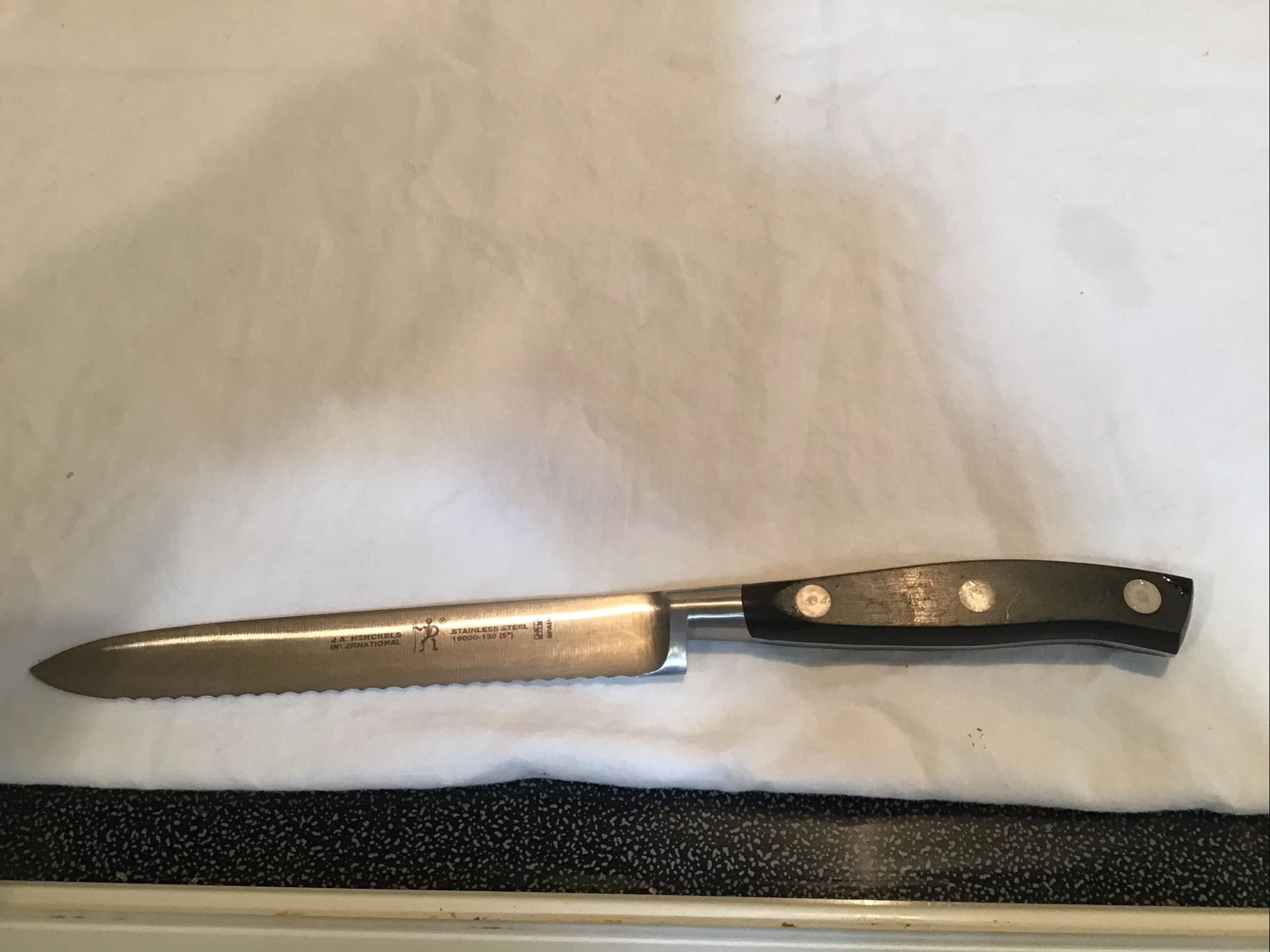 Vintage J.A.Henckles Serrated 5 In. Blade Knife Stainless Steel Spain Bagel