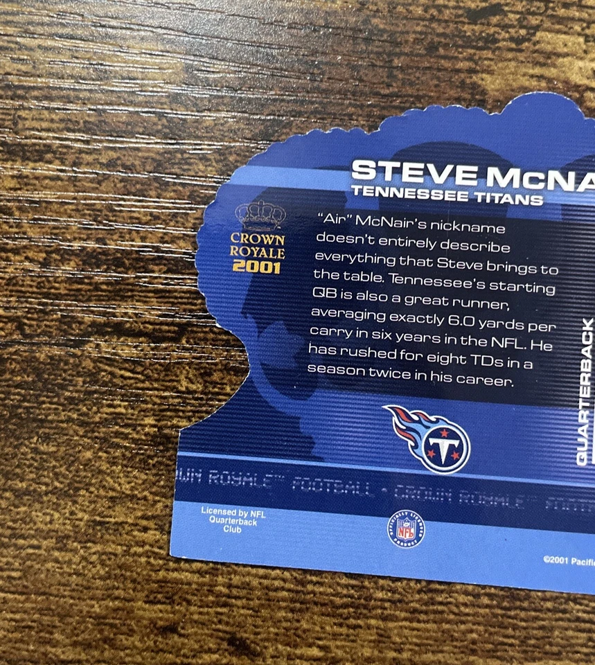 2001 Pacific Crown Royale Steve McNair #140 - Tennessee Titans - Image 3 of 4