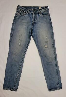 Levi Strauss White Oak Cone Denim Distressed Jeans ~ Red Levi Strauss White Oak Cone Denim Distressed Jeans ~ Red