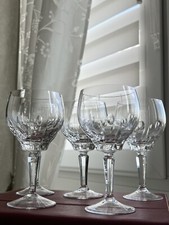 5x vintage wunderschöne Spiegelau Bleikristall Weingläser Schliff