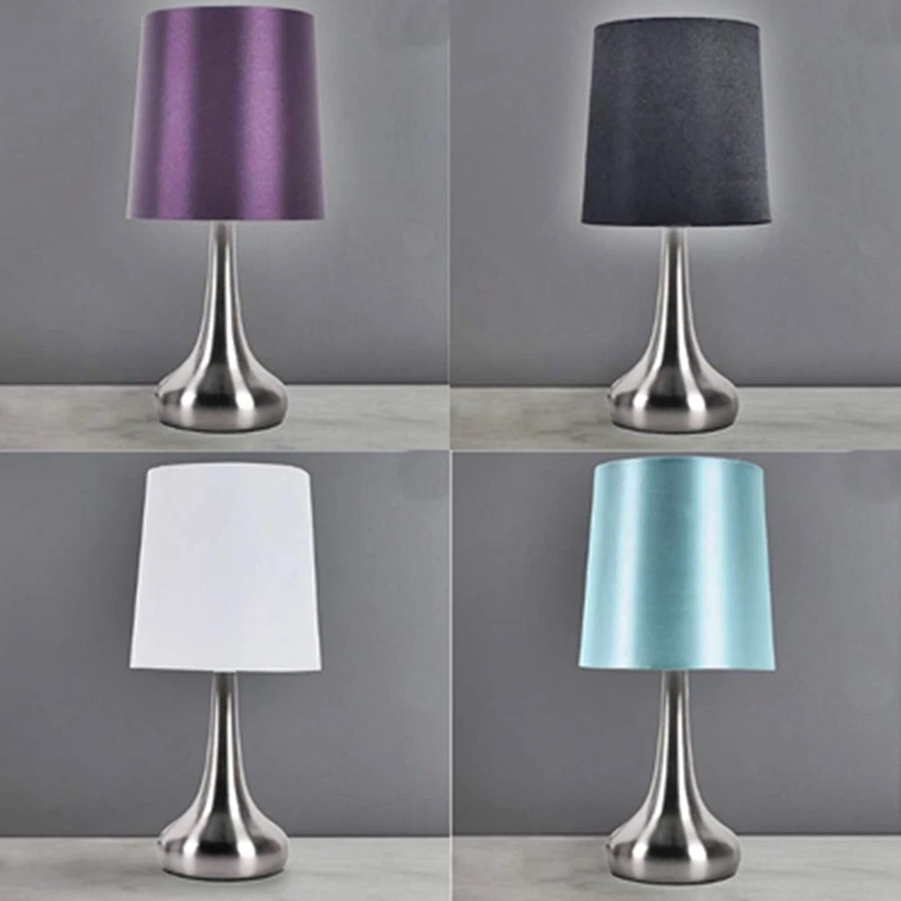 MND Stylish Adorable Rimini Touch Lamp with Faux Silk Lampshade