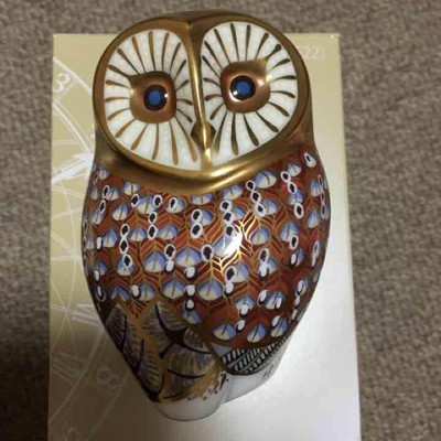 Royal Crown Derby Barn Owl Paper Weight Designed By John Ablitt