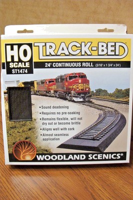 WOODLAND SCENICS HO TRACK-BED 5mm x 24ft ROLL