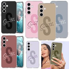 Personalised Name Case For Samsung Galaxy S24 S25 A56 A36 A55 Clear Phone Cover