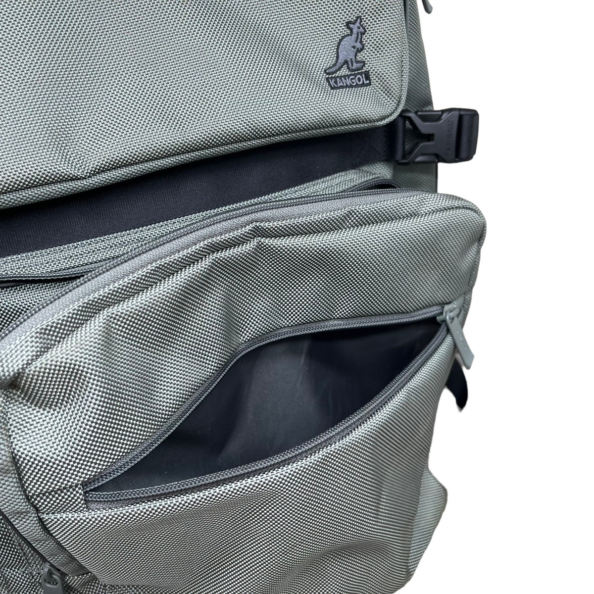 Kangol Padded Backpack W/ Laptop Tech Slot Gray EUC | eBay