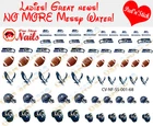 Set of 68 Seattle Seahawks Clear Vinyl Peel and Stick Nail Decals CV-NF-SS1-68