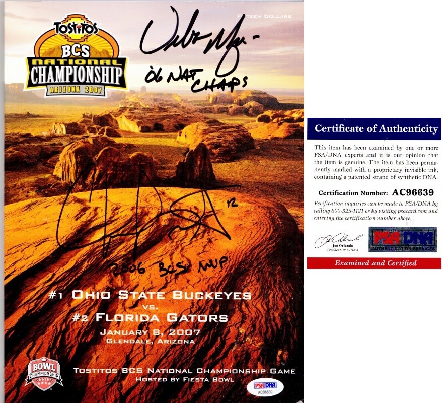 Urban Meyer + Chris Leak Autographed Signed Florida Gators Championship Program 