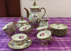 ELEGANT VINTAGE GOLD FINISHED BAVARIAN PORCELAIN FINE COFFEE SET