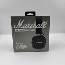 Marshall Major III Bluetooth Wireless On-Ear Headphone BLACK MAJOR 3 Sealed 