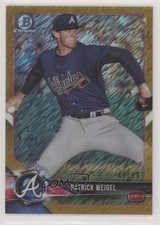 2018 Bowman Chrome Prospects Gold Shimmer Refractor 40/50 Patrick Weigel qr7