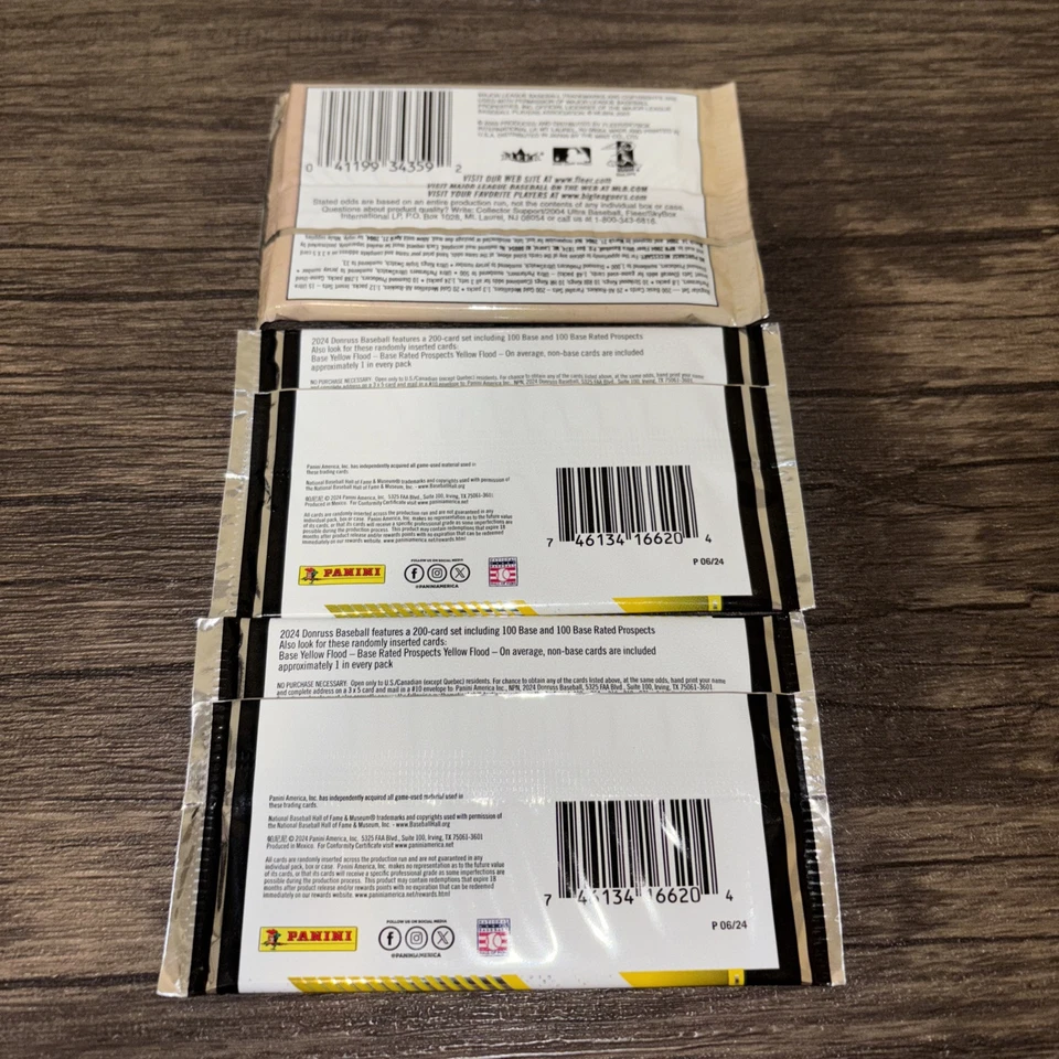 2004 Fleer Ultra Baseball-8 Card Pack & (2) 2024 Donruss Baseball-5 Card Packs- - Image 4 of 4
