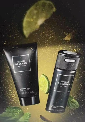 David Beckham Instinct Gift Set Deodorant Body Spray & Body Wash 150ml Men Xmas