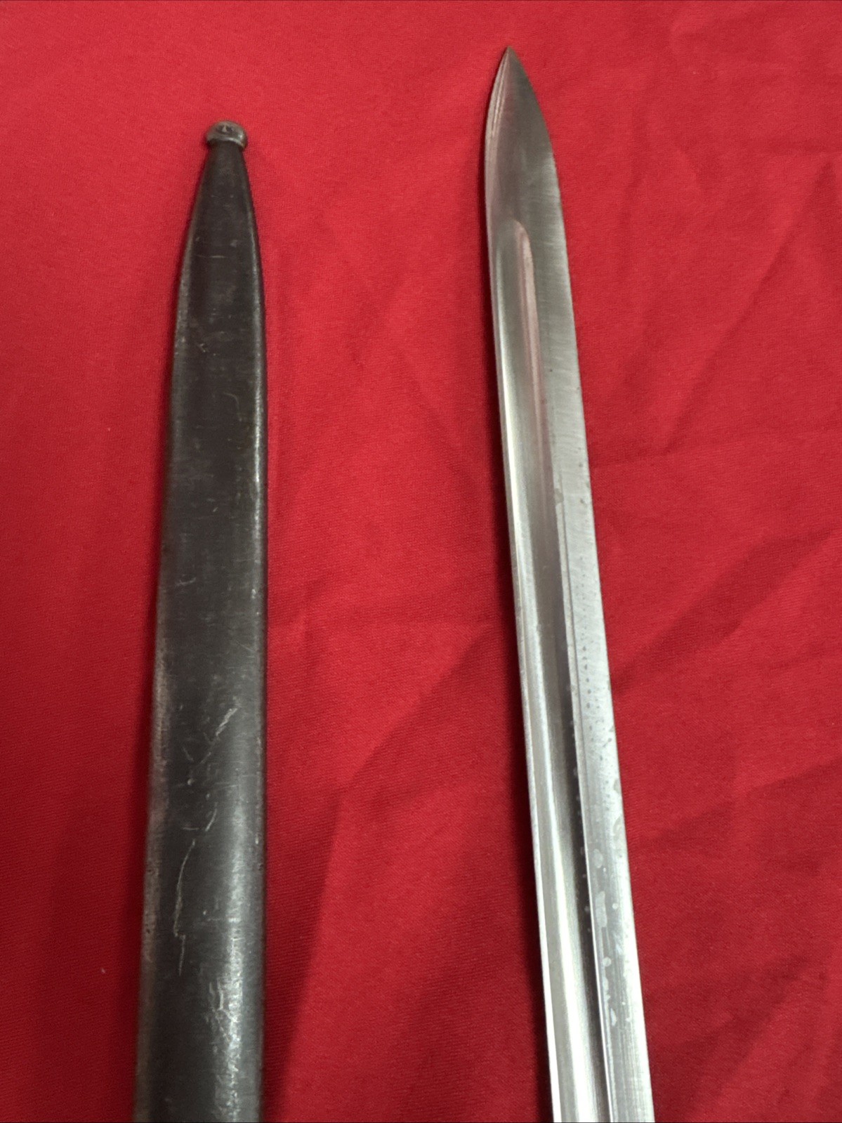 Pre-WW1 Argentine Army M1909 Mauser Sword Bayonet & Steel Scabbard MATCHING A948