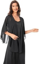 Sheer Shawls and Wraps for Evening Dresses Chiffon Capes for Women Soft Weddi...