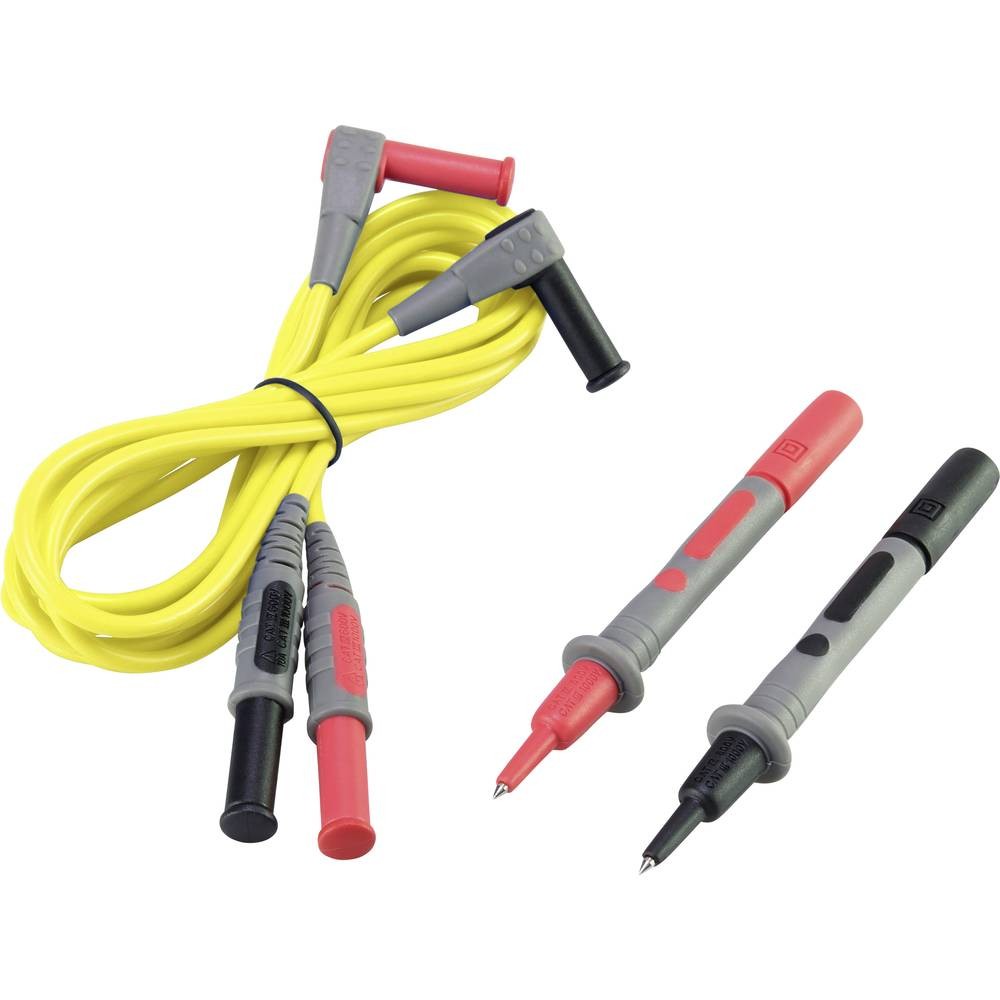 Cordon de mesure jaune VOLTCRAFT MSL-504 avec pointe de test de 4 mm