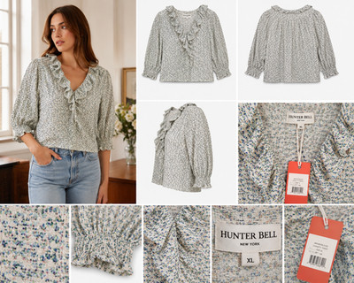 Hunter Bell Imogen Blouse Top Xl New NWT Multicolor