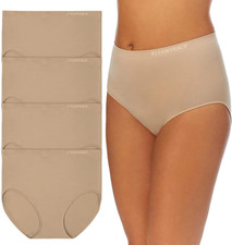 Ellen Tracy Full Coverage Panties Seamless Underwear Briefs for Women 4Pack  Wo