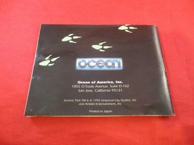 Jurassic Park Nintendo NES Instruction Manual Booklet ONLY