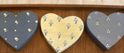 Vintage Folk Art Country Blue Hearts Plaque — photo 3