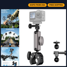 Universal Super Clamp Camera Mount for Bike/Motorcycle - Dual Ball Head, Adjusta