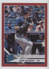 2019 Panini Donruss Rated Rookie Holo Red Jake Bauers #39 0w7
