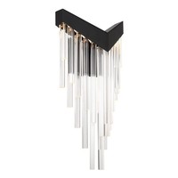Led Wandlampe Modern 50.8 Cm Hoch Schwarz 3000 K 330 Lm Stahl Acrylkristall