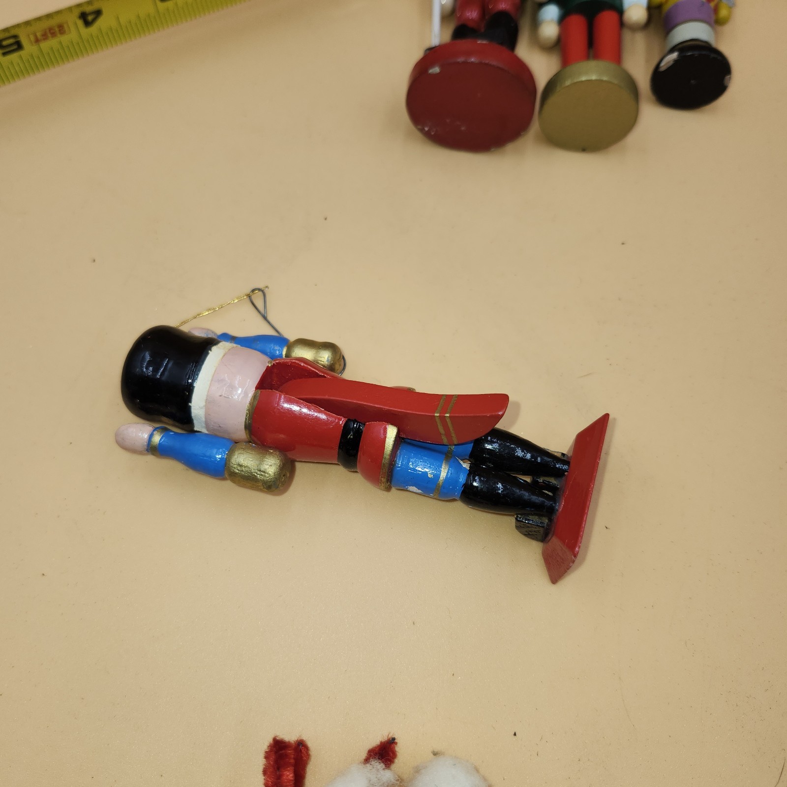 Lot of vintage wood handmade nutcracker ornament Kurt Adler