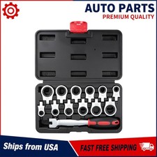 Flex Head Ratcheting 12 Piece Wrench Wrench Set Metric Mechanic Repair Tool Flex Head Ratcheting 12 Piece Wrench Wrench Set Metric Mechanic Repair Tool