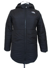 The North Face Girls Reversible Mossbud Swirl Hooded Jacket Black Size M 10-12 