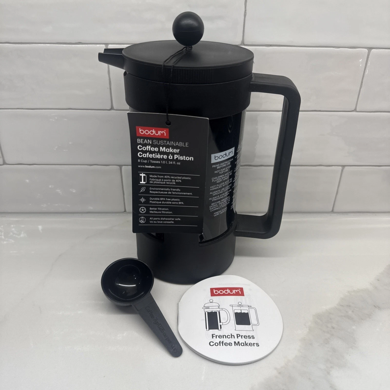 Bodum Bean Sustainable French Press Coffee Maker 8 Cups/34 Ounce Black Fast Ship
Opens in a new wind