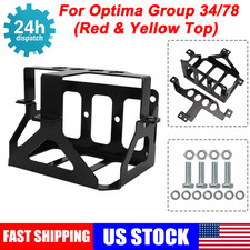 Under Car Side Post Mount Battery Tray For Optima Group 3478 Red Yellow Top